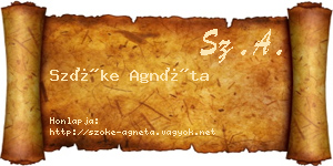 Szőke Agnéta névjegykártya
