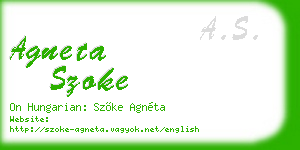 agneta szoke business card